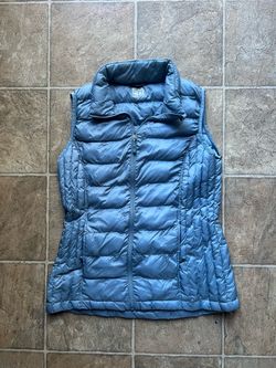 32 Heat Puffer Vest Blue Quilted