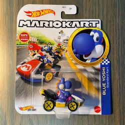 Hot Wheels Mario Kart Blue Yoshi