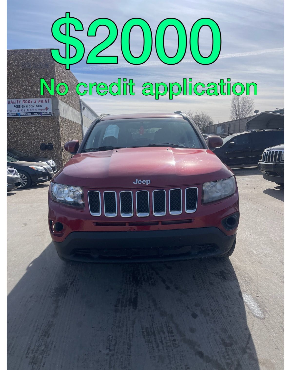 2016 Jeep Campus, No Credit Application, No Requirement