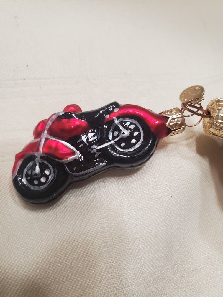 Harley Davidson Pig Department 56 Mecury Glass Christmas Ornament