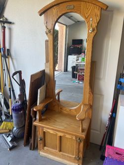Antique hall tree
