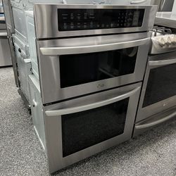 LG Stainless Steel 30” Microwave Oven Combo Electric Smart