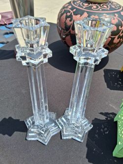 Mikasa Crystal Candle Holders