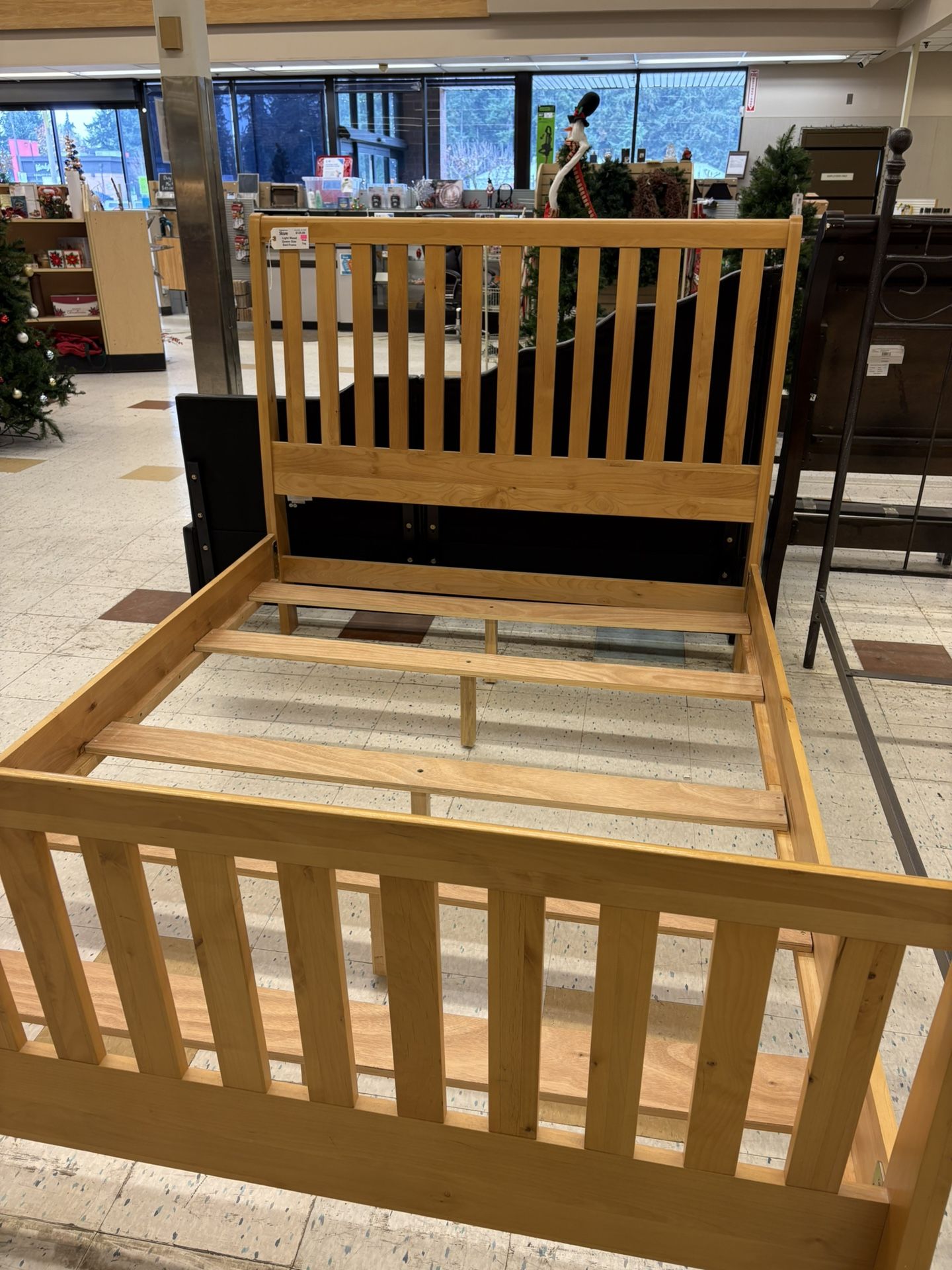 Light Wood Queen Size Bed Frame