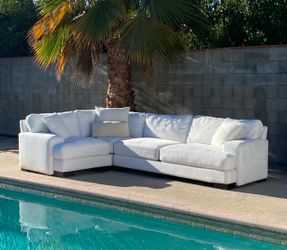 White Sectional Sofa with Chaise 3 pieces from Living Spaces