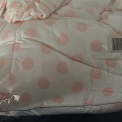 Pink Polka Dot Girl Bed Set