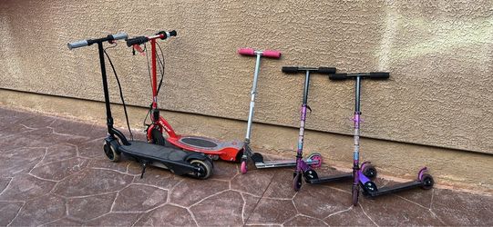 Lot of 5 Kids Scooters – Razor and Others