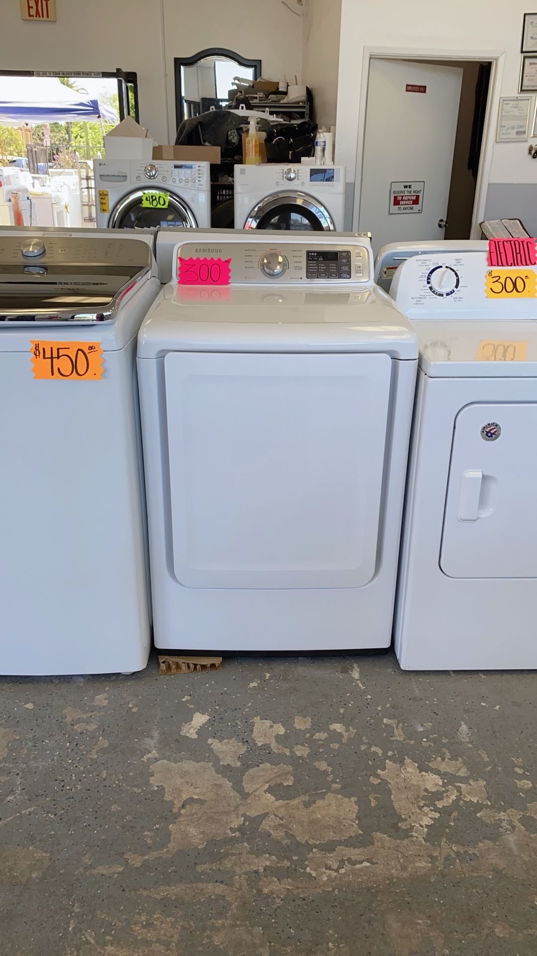 SAMSUNG White Gas Dryer