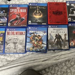 PS4 Games 15 Each !! Red Dead Steel Case $20 And Spiderman $20