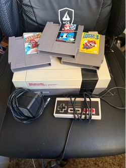 Nintendo NES with all 3 Mario games