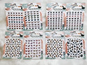 Nail Stickers Christmas Holiday Butterfly