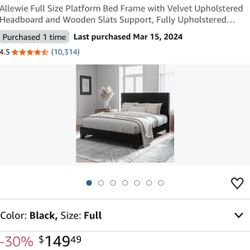 Full Size Black Bed Frame