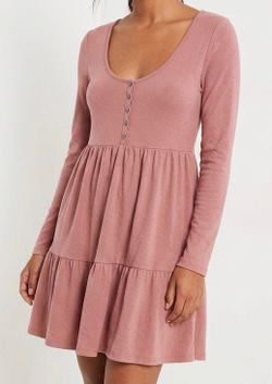 Wild Fable Long Sleeve Tiered Mini Dress Size S