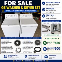 GE Washer and Dryer Set