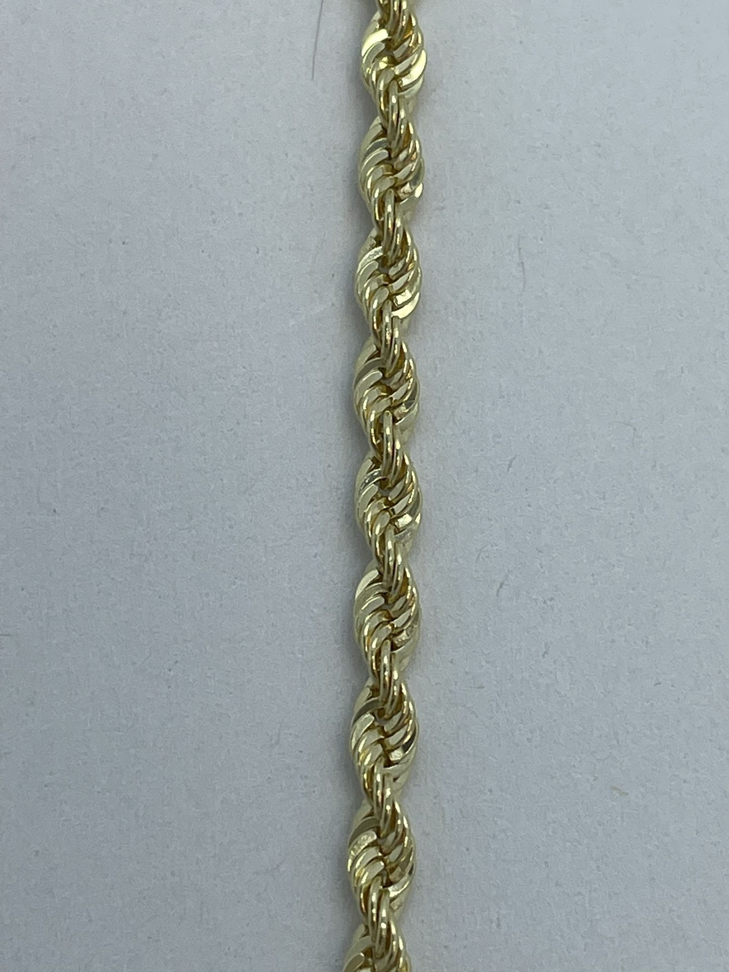 14K Gold Rope Bracelet . New