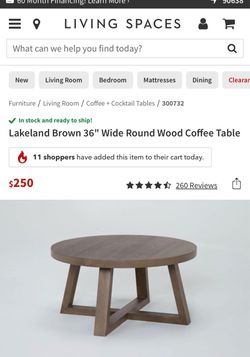 Living Spaces Coffee Table and End Table