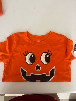 Kids Halloween Pumpkin Face T-Shirt