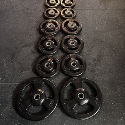 Body Solid Weight plates rubberized , 255 lbs set