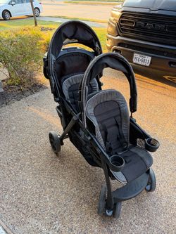 Chicco Cortina Double Stroller Black Gray