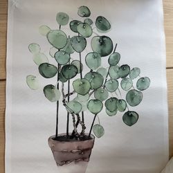 Leaves Water Paint Canvas Print