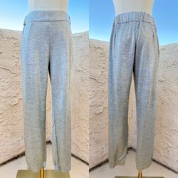 Maison d’Amelie Paris silver shimmery high rise cropped pants size S small