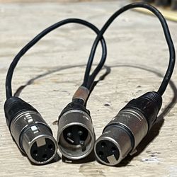 Neutrik XLR Splitter Cable, 3 Pin Dual XLR Female to Male XLR Patch Y Cable