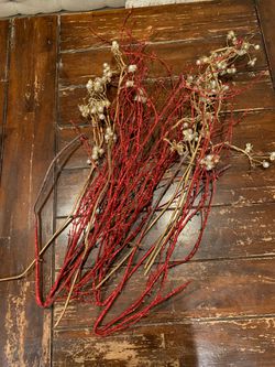 Long floral twig Christmas holiday picks stems tree decor