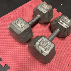 40LB Pair Of Dumbbells 