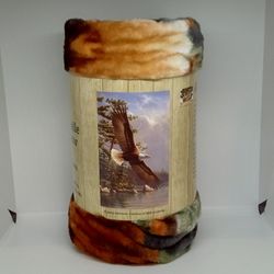 NEW Rachelle Throw Extra Long Fleece Blanket EAGLE Wall Art 40" x 65" Artist: James Hautman