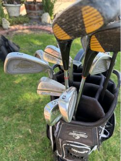 Complete Golf Starter Set w/ Stand Bag, Woods, Irons & Putters
