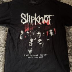 Slipknot Subliminal Verses World Tour 2005 Band Merchandise Tee