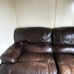 Leather Loveseat 