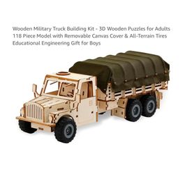 Brand new Wooden Military Truck Building Kit