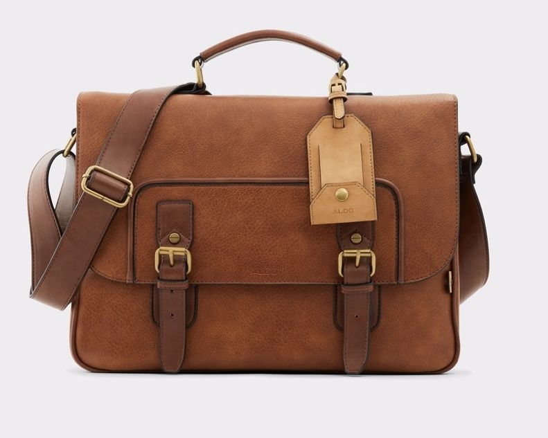 Cognac Laptop Messenger Bag