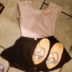 Dress- Size 6,leotard,skirt, and ballet slippers