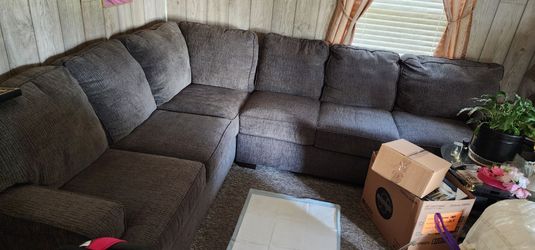 Sectional and matching recliner
