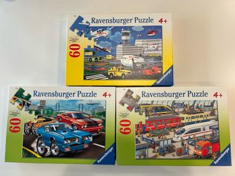 Ravensburger puzzles 60 pcs, 3 boxes
