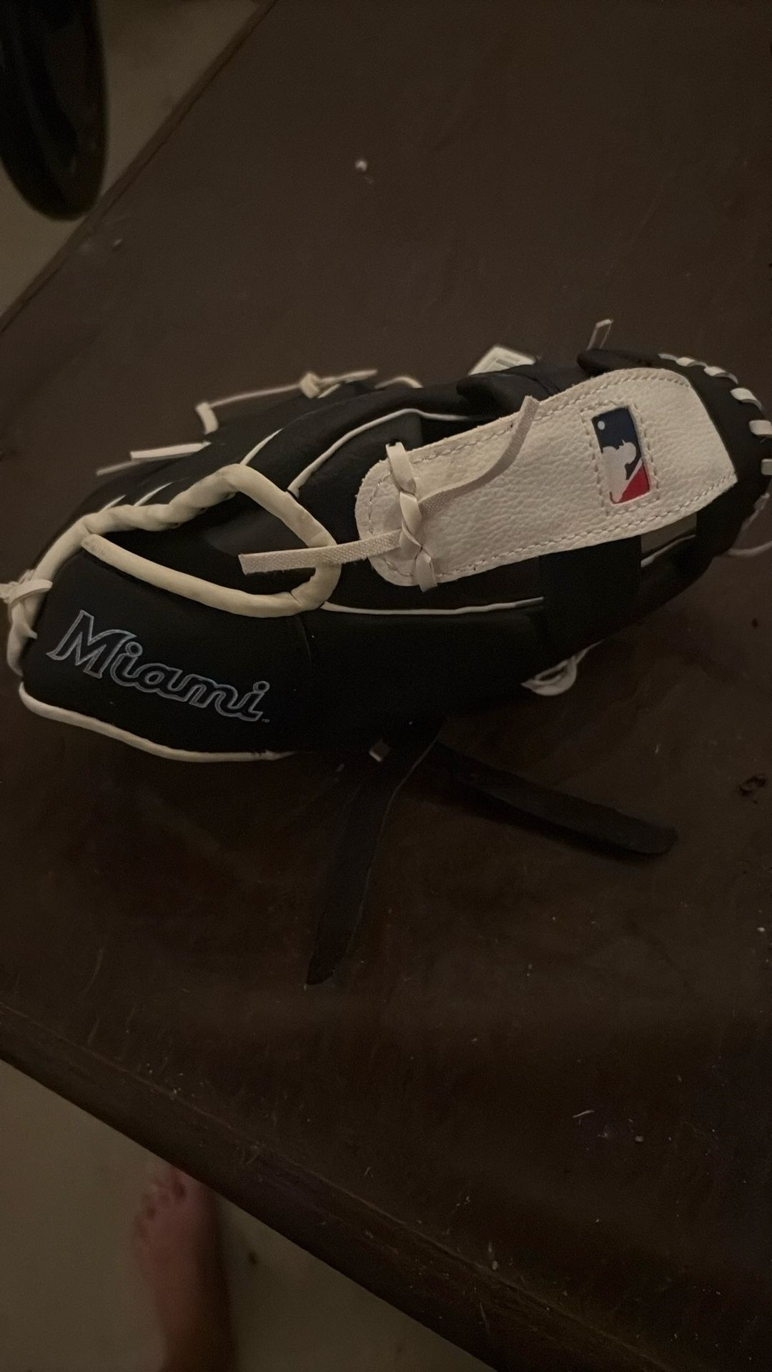 New Black Baseball Glove with Miami Marlins Logo MLB