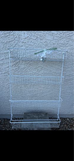 4-Tier White Wire Storage Rack