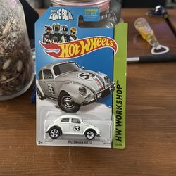 2014 Hot Wheels #191 Herbie Volkswagen Beetle The Love Bug White