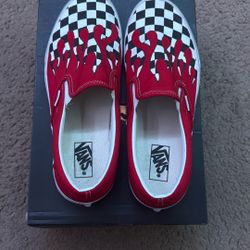 Vans (Checker Flame Red)