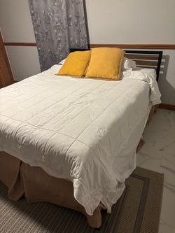 Queen bed with frame
