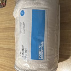 12 lb weighted white blanket