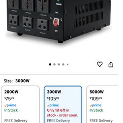 3000W Voltage Converter Transformer Step Up/Down 110V-120V to/From 220-240V US