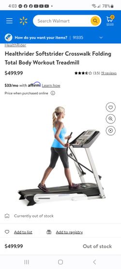 Healthrider softstrider crosswalk treadmill new arrivals