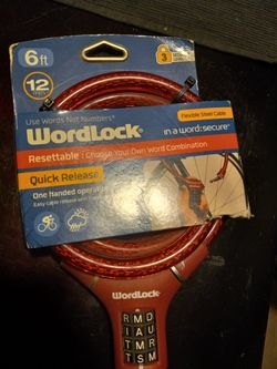 WORDLOCK BIKE LOCK , BRAND NEW!!