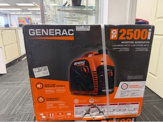 Generac 8251 GP2500i 2,500-Watt Gas Powered Portable Inverter Generator - Compact and Lightweight Design - Produces Clean, Stable Power - COsense Tech