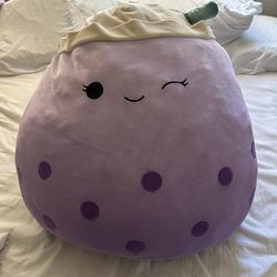 Jumbo Squishmallows Poplina - Purple Boba Tea Plush