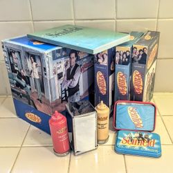 Seinfeld DVD Collector Box Set SE 1 2 3 5 6 7, Playing Cards, Salt Pepper Shakers, Script, 
