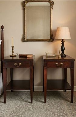 Vintage Set of Solid Wood Nightstands